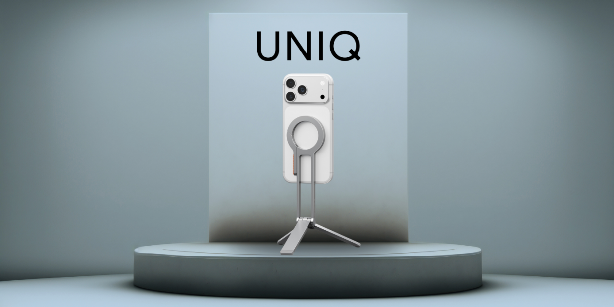 Stand birou UNIQ Arcus TriPod, Pliabil, Compatibil MagSafe, Silver 1 Lerato.ro