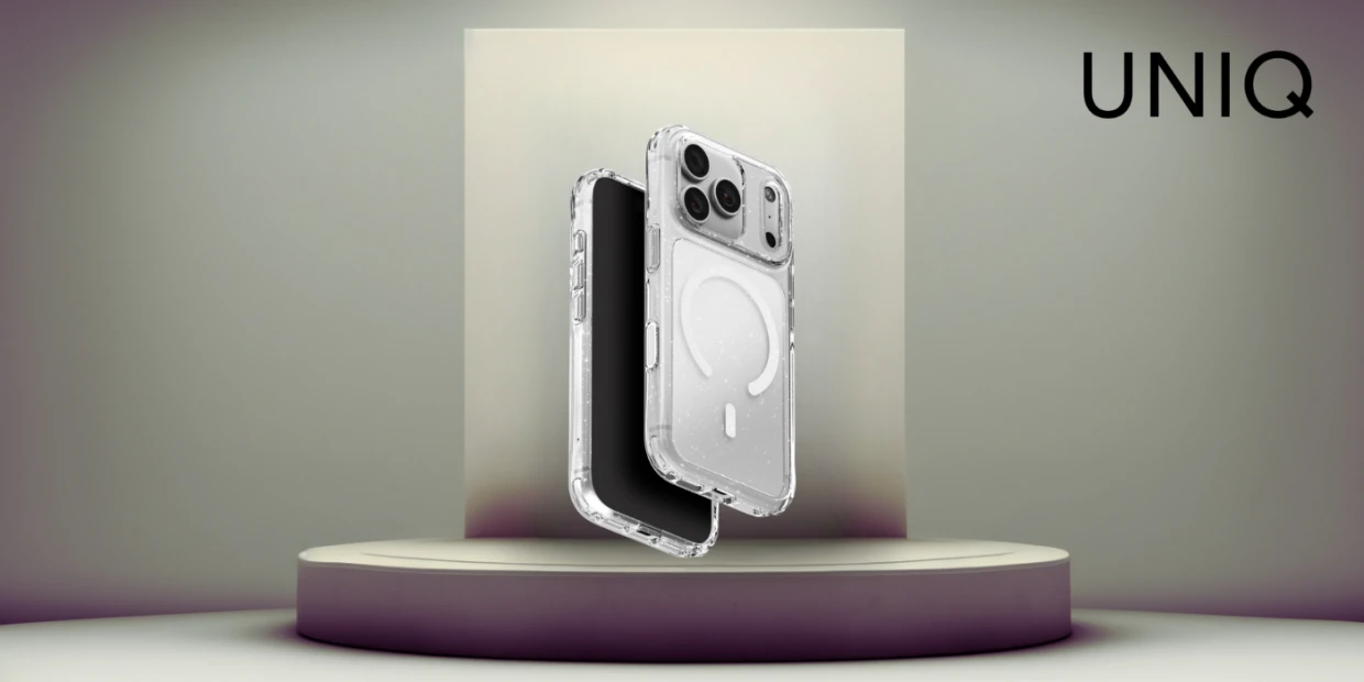 Husa UNIQ Lifepro Xtreme cu MagSafe compatibila cu iPhone 18 Pro / 17 Pro, Glitter Clear 1 Lerato.ro