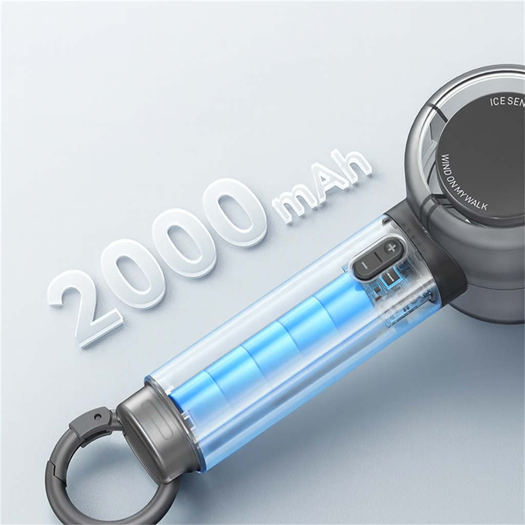 Ventilator portabil USAMS LiFE LU01, 2.8W, 2000 mAh, 5 viteze, USB, Alb 1 Lerato.ro