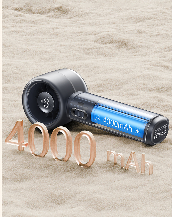 Ventilator portabil USAMS LiFE LU03, 4.7W, 4000 mAh, 100 viteze, USB, Alb 1 Lerato.ro