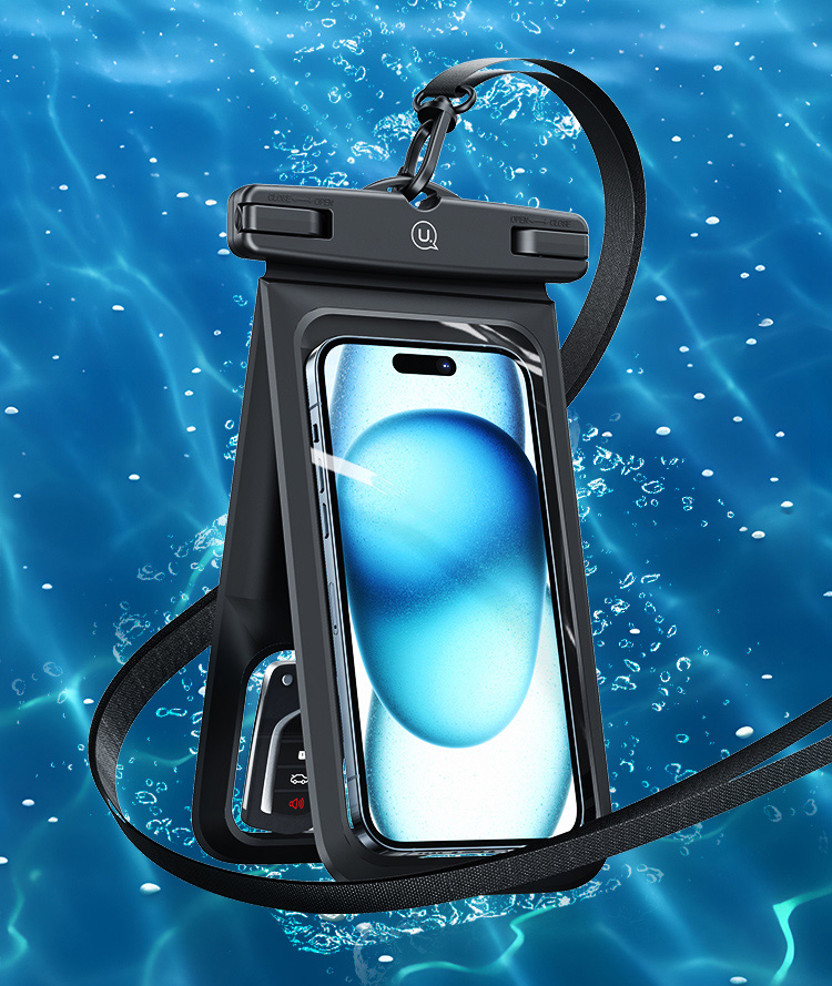 Husa waterproof universala USAMS YD014, Doua Compartimente, IP68, Roz 1 Lerato.ro
