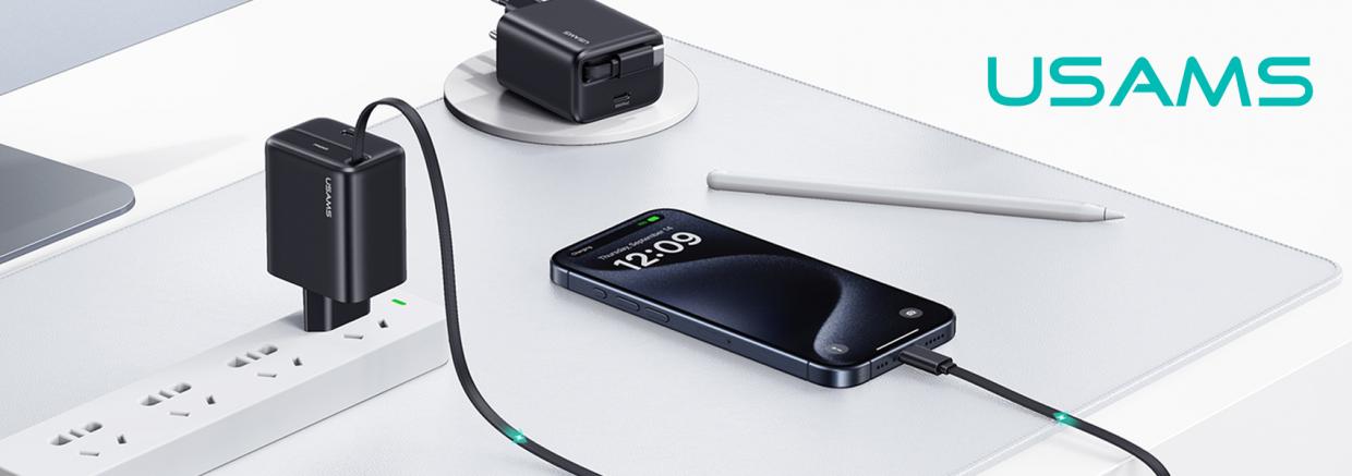 Incarcator retea USAMS T66, 45W, 1xUSB-C, Fast Charging, Gri 1 Lerato.ro