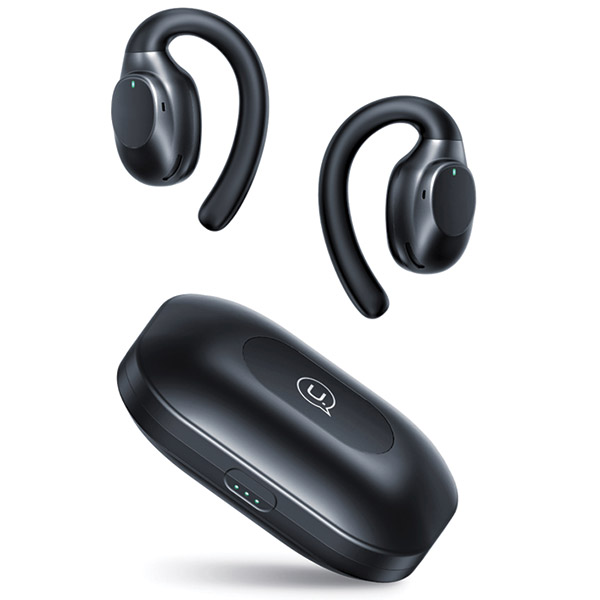 Casti wireless USAMS BHUEM01, Bluetooth 5.3, Autonomie 8h, 650mAh, USB-C, Negru 1 Lerato.ro