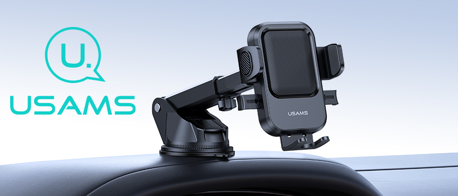 Suport auto universal USAMS One-touch ZJ091, Dashboard Mount, Rotire 360 grade, Brat ajustabil, Negru 1 Lerato.ro