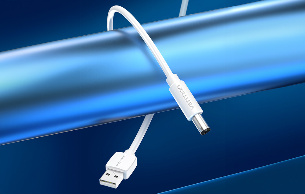 Cablu pentru incarcare Vention CEYWG, USB/DC 5.5mm, 3A, 1.5m, Alb 1 Lerato.ro