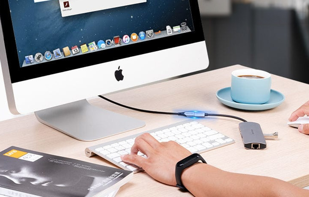 Cablu extender pentru incarcare si transfer de date Vention TABHF, USB-C tata la USB-C mama, 4K, 60Hz, 60W, 1m, Negru 1 Lerato.ro