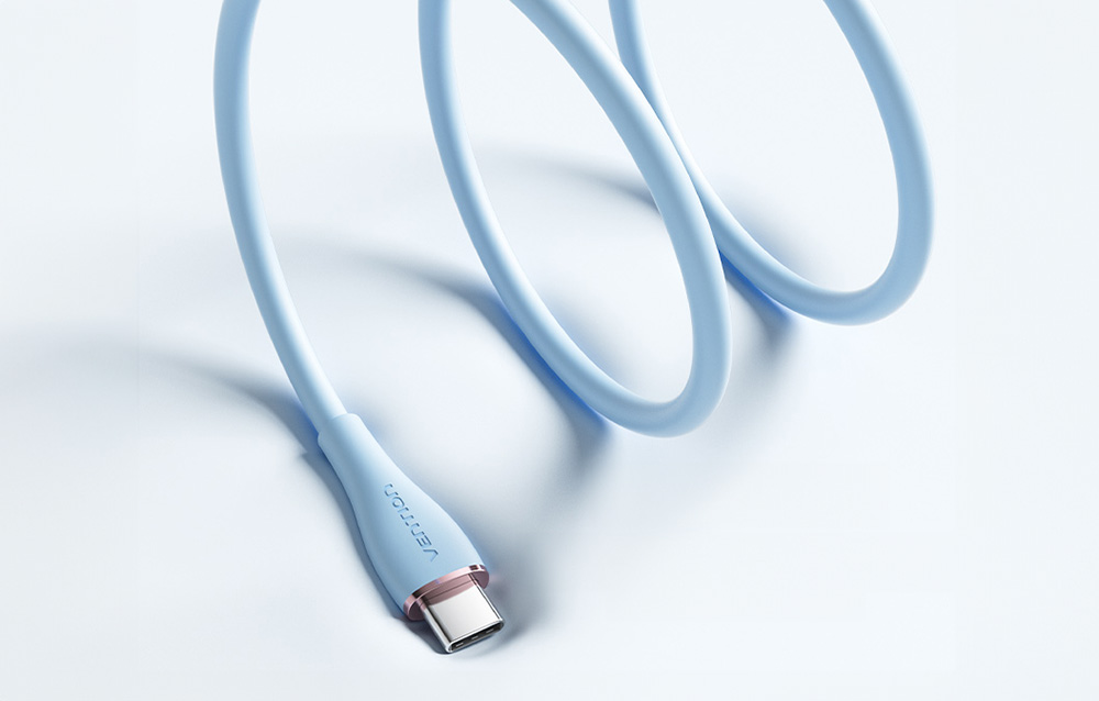Cablu pentru incarcare si transfer de date Vention TAWSG, 2x USB-C, PD 100W, 5A, 1.5m, Albastru 1 Lerato.ro