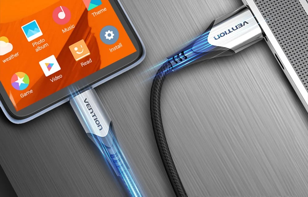 Cablu pentru incarcare si transfer de date Vention COAHD, USB/Micro-USB, 3A, 50cm, Negru 1 Lerato.ro