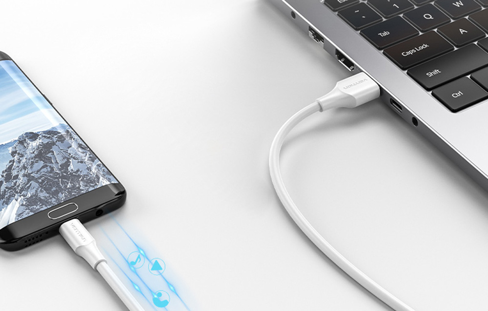 Cablu pentru incarcare si transfer de date Vention CTIWG, USB/Micro-USB, 2A, 1.5m, Alb 1 Lerato.ro