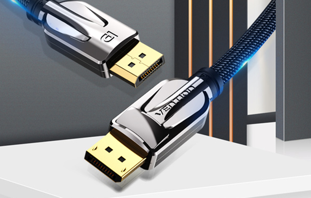 Cablu video Vention HCABG, DisplayPort 1.4 tata - DisplayPort 1.4 tata, 8K, 60Hz, 1.5m, Negru 1 Lerato.ro