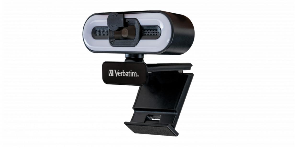 Camera Web Verbatim, 1080p@30FPS, Microfon incorporat AWC-02, ideala pentru birou, Negru 1 Lerato.ro