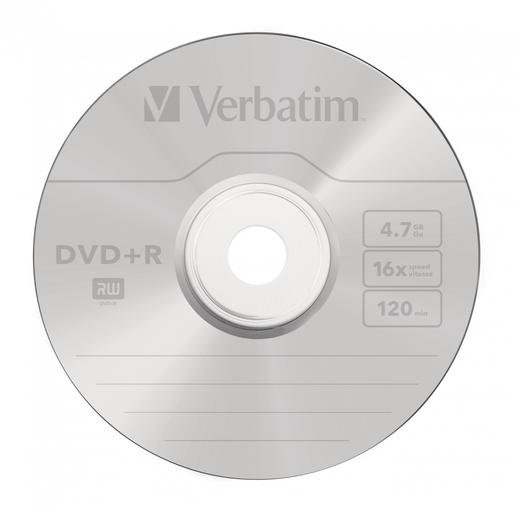 Set 100 bucati Verbatim DVD+R, 4.7GB, Viteza 16x, Silver 1 Lerato.ro