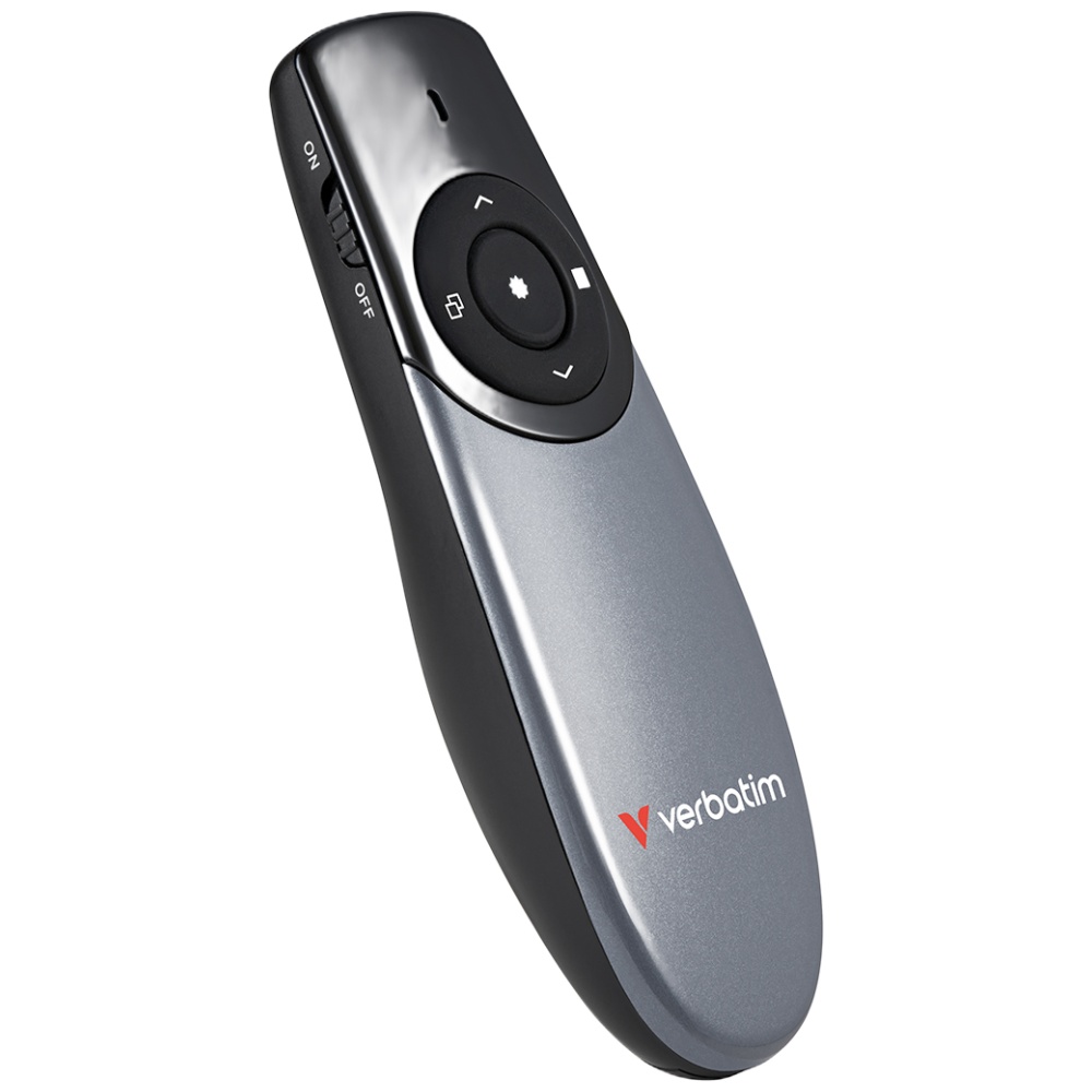 Presenter multifunctional Verbatim Focus, 2.4GHz, USB-C, 250 mAh, Red Laser Pointer, Universal, Gri 1 Lerato.ro