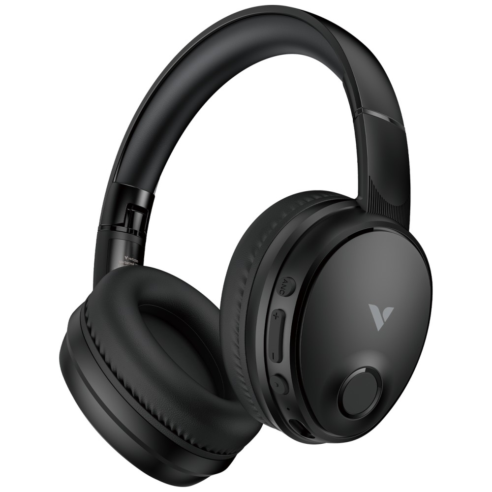 Casti wireless Verbatim TruSound, over the ear, Bluetooth 5.4, ANC, Autonomie totala 25h, USB-C, Negru 1 Lerato.ro