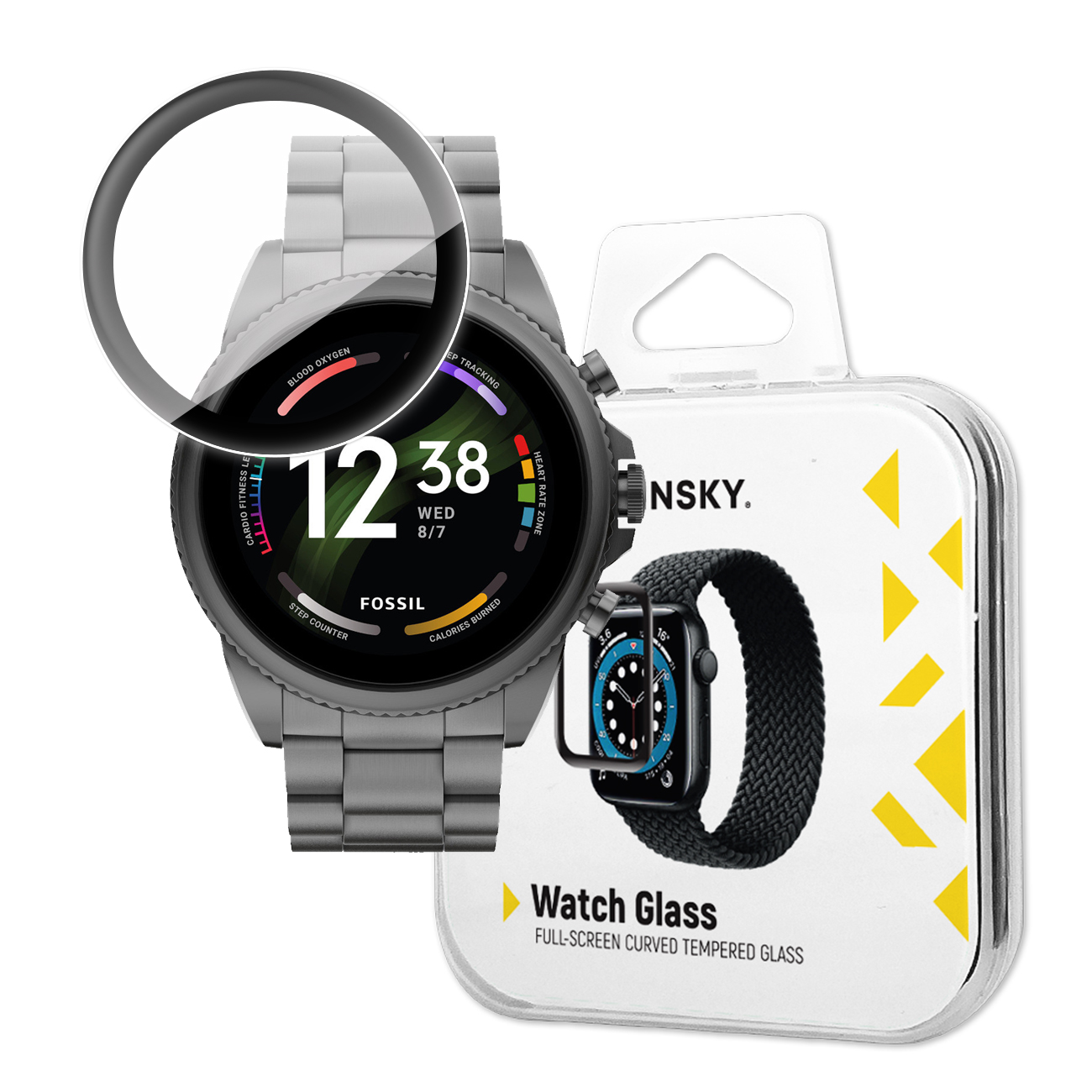 Folie protectie transparenta WOZINSKY Tempered Glass 9H compatibila cu Fossil Gen 6 Black