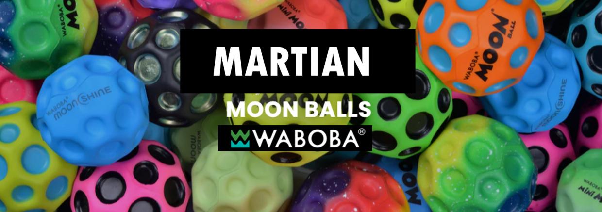 Minge bouncing hiperelastica Waboba Martian Moon, Diametru 6.5cm, Sare pana la 30m inaltime, Lumineaza in intuneric, Graphics 1 Lerato.ro