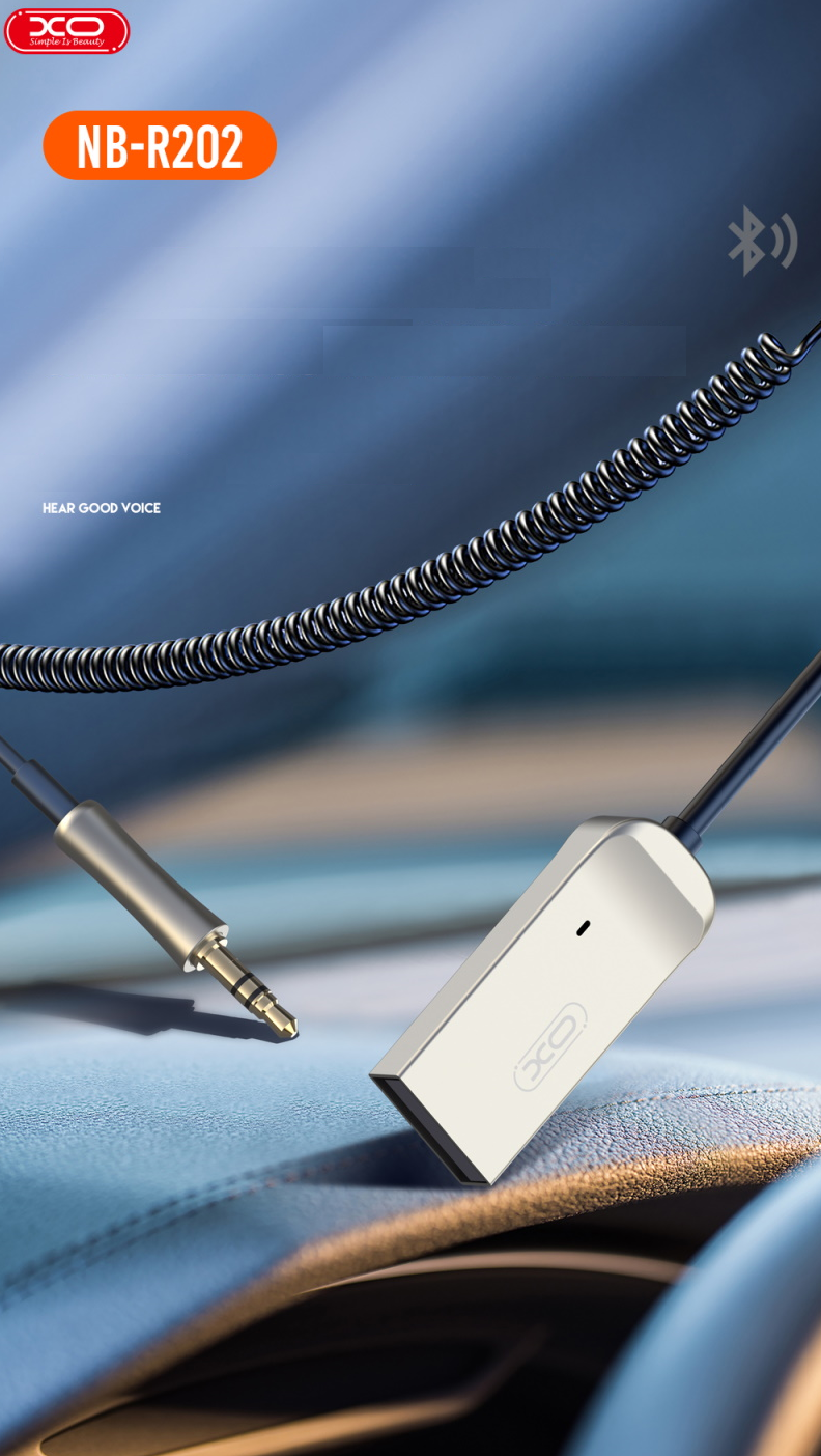 Adaptor wireless XO NB-R202, USB la jack mini 3.5 mm, Bluetooth 5.0, 10.5 cm, Negru 1 Lerato.ro
