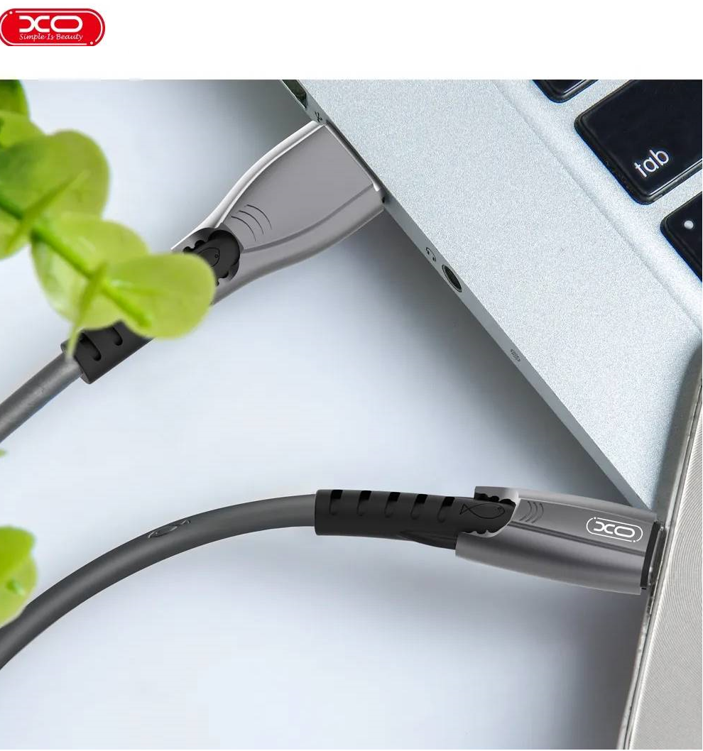 Cablu pentru incarcare si transfer de date XO NB135, USB/Lightning, 2.4A, 1 m, Negru 1 Lerato.ro