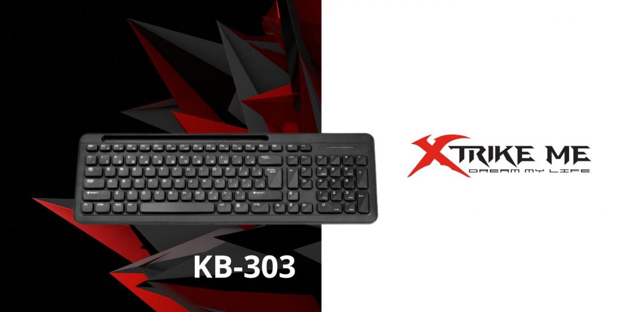 Tastatura wireless XTRIKE ME KB-303, 2.4GHz, Bluetooth, Negru 1 Lerato.ro