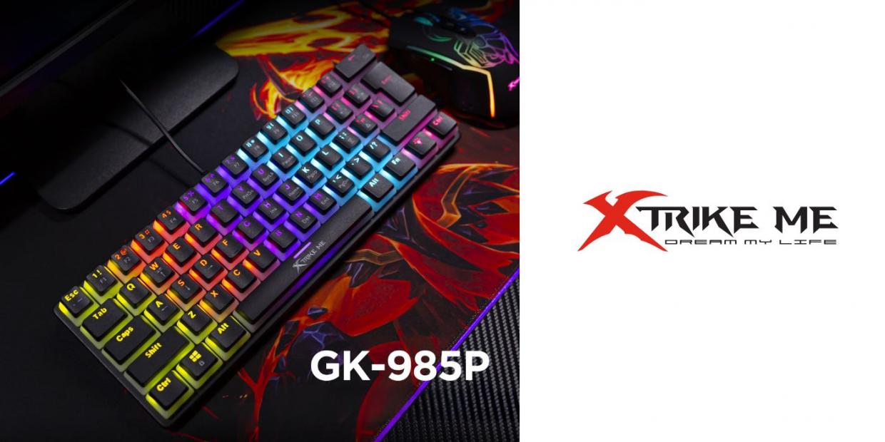 Tastatura mecanica XTRIKE ME GK-985P, Cu fir USB, RGB, Negru 1 Lerato.ro