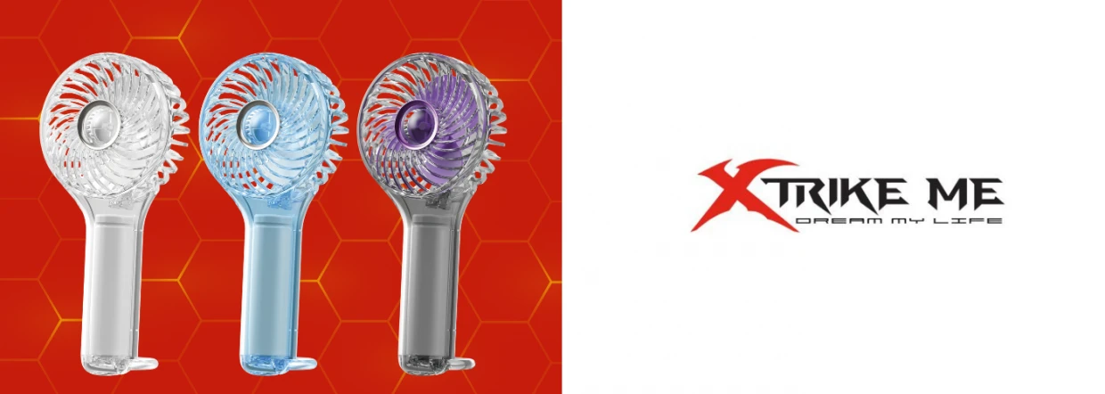 Ventilator portabil XTRIKE ME SD-114, 5W, 1200 mAh, Autonomie 1h, 4 viteze, USB-C, Albastru 1 Lerato.ro