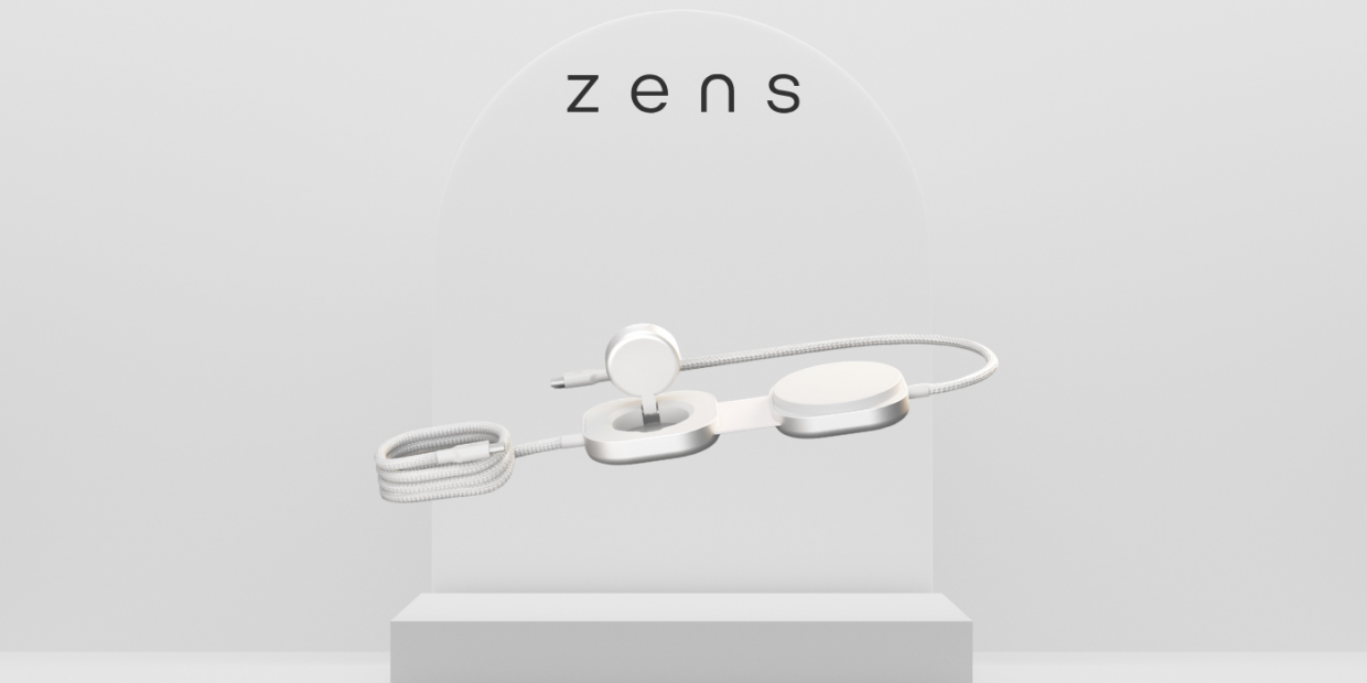 Incarcator wireless 2in1 Zens Pro 3 Qi, Compatibil MagSafe, Incarcare Wireless 15W, Incarcare USB-C 140W, Alb 1 Lerato.ro