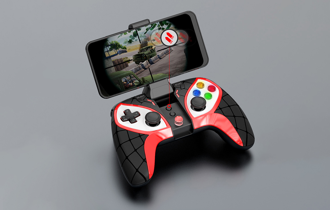 Gamepad ipega PG-9210 Spiderman pentru Android, iOS si Nintendo Switch, Bluetooth 5.0, Wireless, 380 mAh, Negru/Rosu 1 Lerato.ro