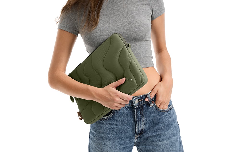 Husa din nailon Tomtoc Terra A27 compatibila cu laptop 14 inch, Verde 1 Lerato.ro