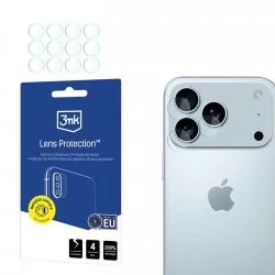 Protectie camera foto din sticla securizata 3mk Lens Protection compatibila cu iPhone 17 Pro, Transparent