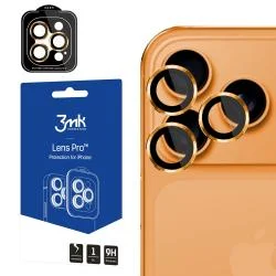 Folie sticla camera foto 3mk Lens Protection Pro compatibila cu iPhone 17 Pro / 17 Pro Max, Portocaliu