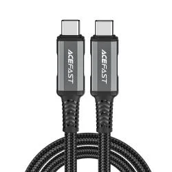 Cablu pentru incarcare si transfer Acefast C1-09, USB-C la USB-C, 240W, 5A, 40Gbps, 4K, 1m, Negru