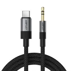 Adaptor audio Acefast J11, USB-C la Jack 3.5mm tata, Lungime 1m, Negru