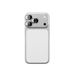 Protectie sticla securizata camera foto AmazingThing Lens Glass compatibila cu iPhone 17 Pro / Pro Max, Silver