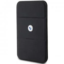 Portofel magnetic BMW Signature Wallet Cardslot cu Stand, Compatibil MagSafe, Negru