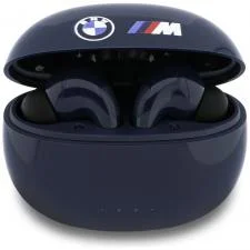 Casti wireless BMW Printed Logo, TWS, Bluetooth 5.4, 300 mAh, Autonomie 12h, USB-C, Navy Blue