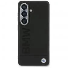 Husa BMW Leather Hot Stamp cu MagSafe compatibila cu Samsung Galaxy S26, Negru