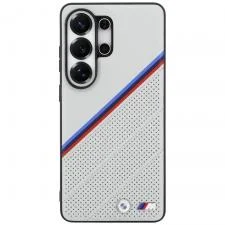 Husa BMW Tricolor Metal Logo cu MagSafe compatibila cu Samsung Galaxy S26 Ultra, Gri
