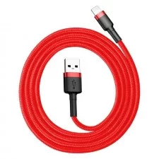 Cablu pentru incarcare si transfer de date Baseus Cafule USB/Lightning 3m Rosu