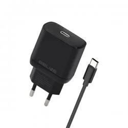 Incarcator retea Beline BLNCB25C, 25W, 3A, 1x USB-C, 1x Cablu USB-C 1m, Negru