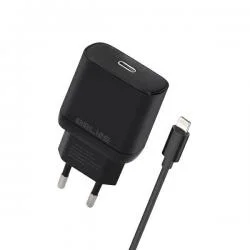 Incarcator retea Beline BLNCB30L, 30W, 3A, 1x USB-C, 1x Cablu Lightning 1m, Negru