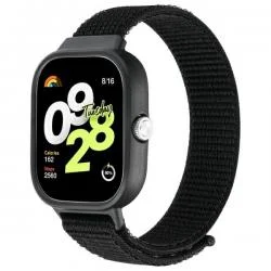 Curea Beline din nailon compatibila cu Xiaomi Redmi Watch 4, Negru