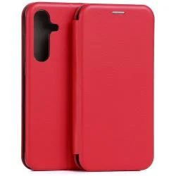 Carcasa flip cover Beline Magnetic Book compatibila cu Samsung Galaxy S25 FE, Rosu