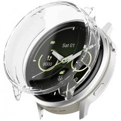 Carcasa cu protectie ecran din sticla securizata BizonMobile Felipe compatibila cu Garmin Venu 4 45 mm, Transparent
