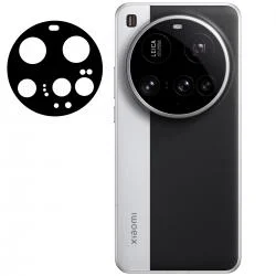 Set 2 folii sticla camera foto Bizon Glass Silk Lens compatibile cu Xiaomi 15 Ultra, Negru