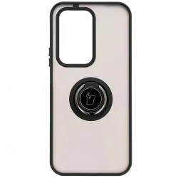 Carcasa Bizon Hybrid Ring compatibila cu Honor 200 Lite, Negru