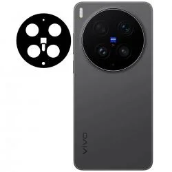 Set 2 folii sticla securizata camera foto Bizon Glass Lens compatibile cu Vivo X300 Ultra, Negru