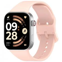 Curea din silicon BizonMobile compatibila cu Xiaomi Redmi Watch 6 / 5 / 4 / Smart Band 10 Pro / 9 Pro / 8 Pro, Roz