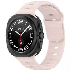 Curea din silicon BizonMobile compatibila cu Samsung Galaxy Watch Ultra 47 mm, Roz