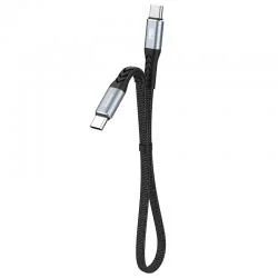 Cablu pentru incarcare si transfer de date Dudao L10C, 2x USB-C, 100W, 23cm, Negru