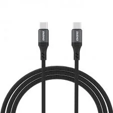 Cablu pentru incarcare si transfer de date Dudao L3CC, 2x USB-C, 60W, 2m, Negru